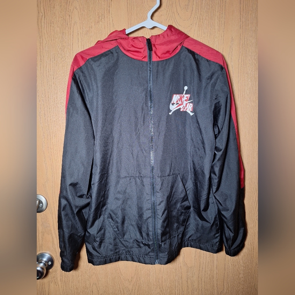 Nike Kids Black and Red Windbreaker